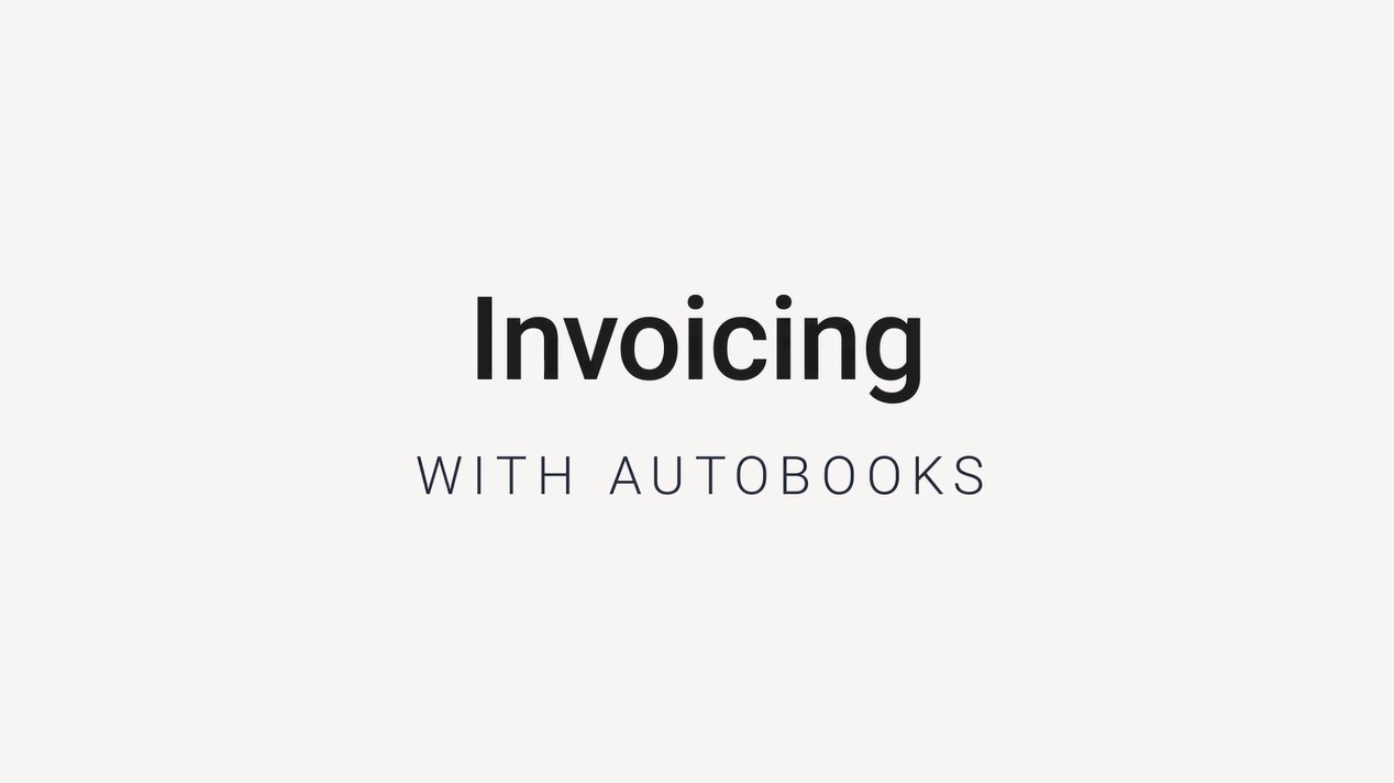 Invoicing with Autobooks