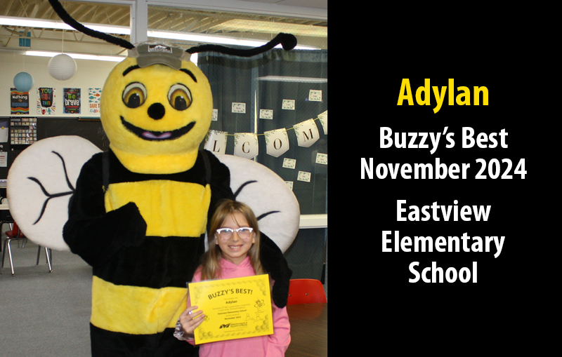 Adylan Buzzy's Best November 204 Eastview Elementary School