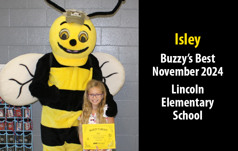 Isley Buzzy's Best November 2024 Lincoln Elementary School