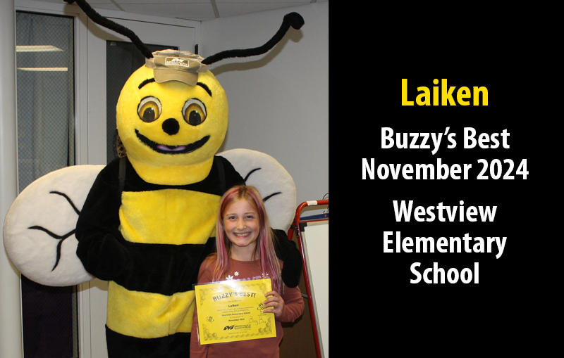 Laiken Buzzy's Best November 2024 Westview Elementary School