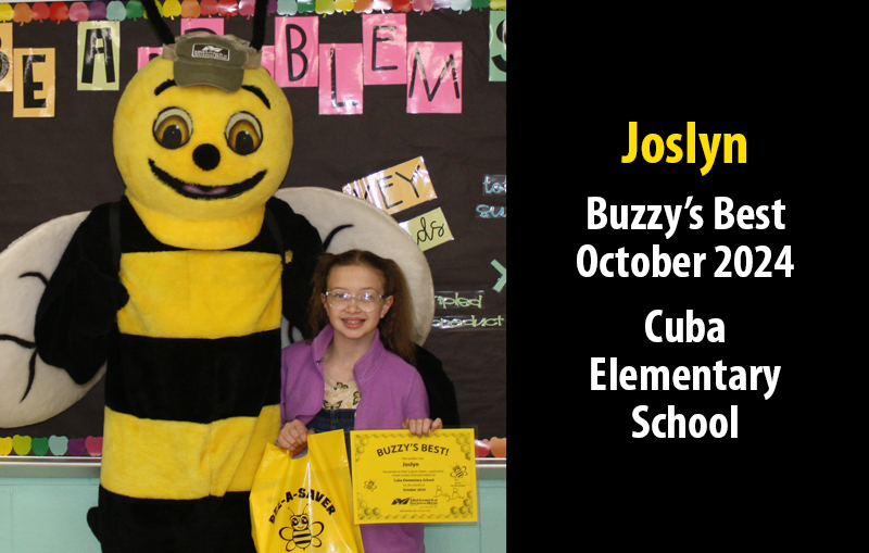 Joslyn Buzzy's Best October 2024 Cuba Elementary School