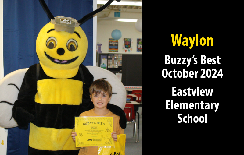 Waylon Buzzy's Best October 2024 Eastview Elementary School