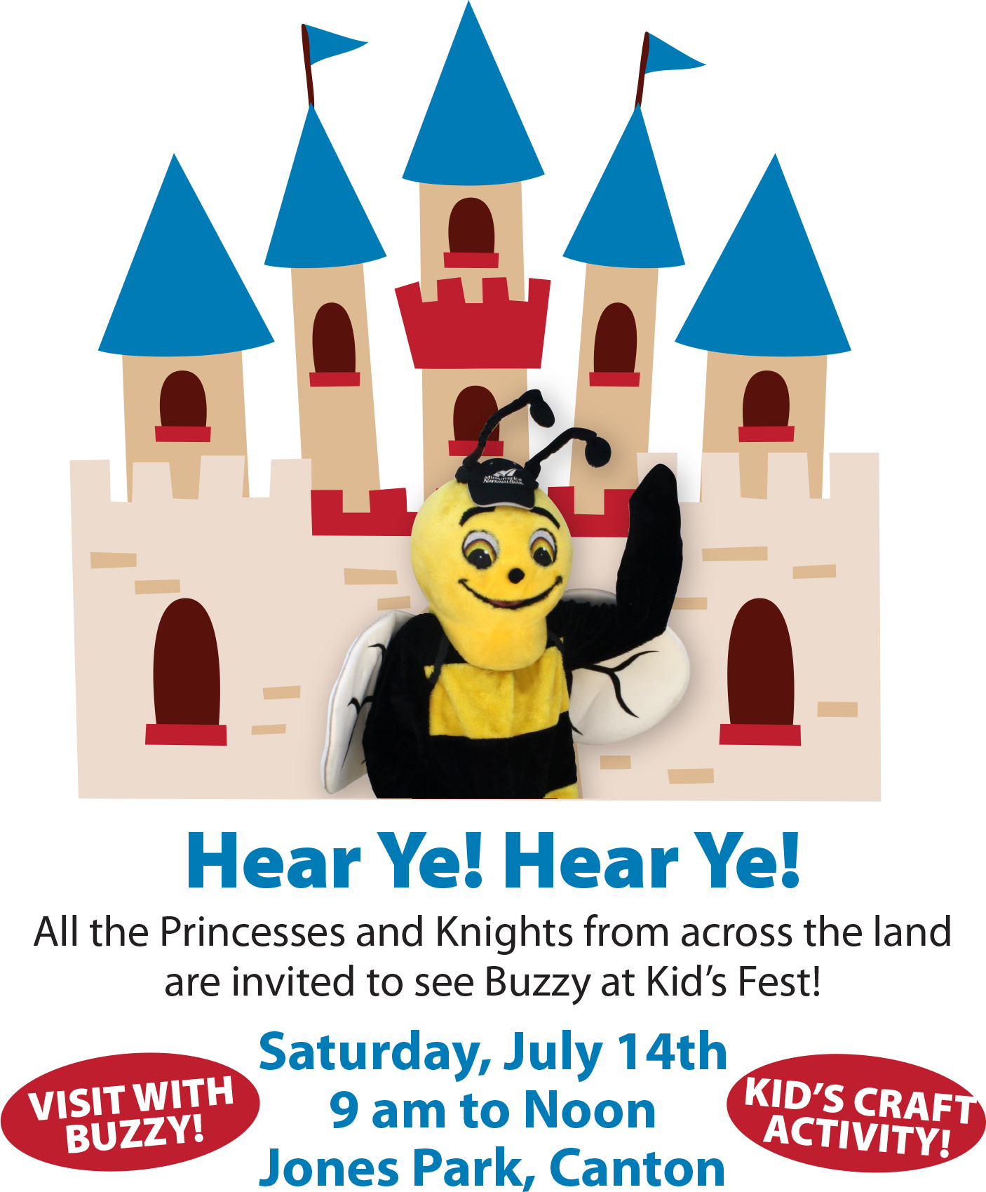 See Buzzy at Kid's Fest on July 14